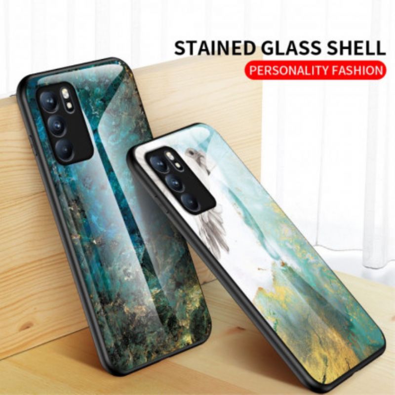 Cover Oppo Reno 6 5G Premium Farver Hærdet Glas