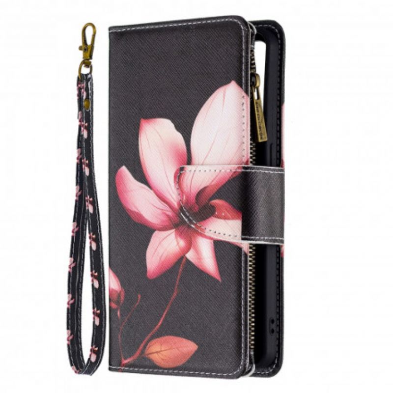 Flip Cover Oppo Reno 6 5G Blomsterlomme Med Lynlås