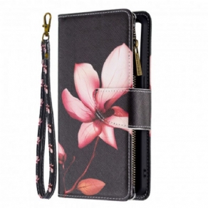 Flip Cover Oppo Reno 6 5G Blomsterlomme Med Lynlås