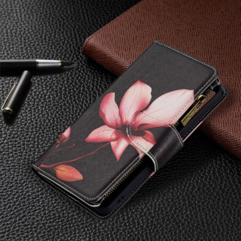 Flip Cover Oppo Reno 6 5G Blomsterlomme Med Lynlås