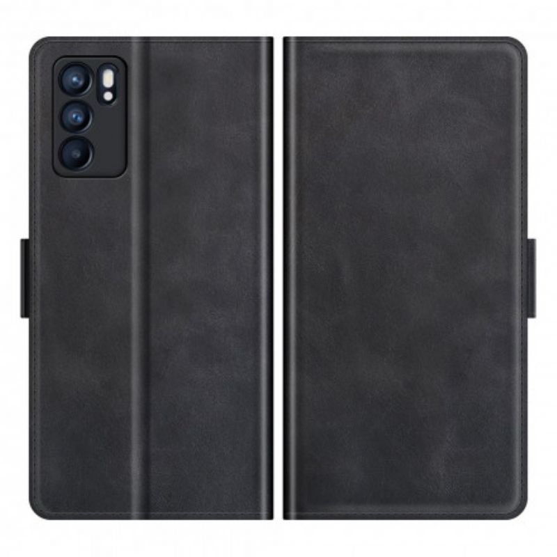 Flip Cover Oppo Reno 6 5G Dobbeltlås