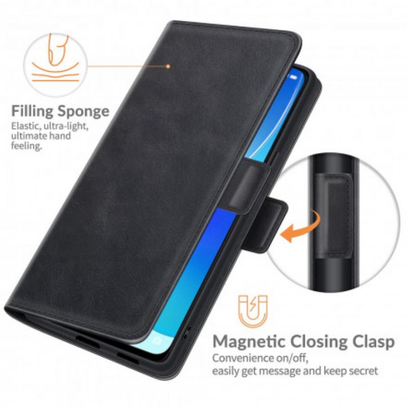 Flip Cover Oppo Reno 6 5G Dobbeltlås