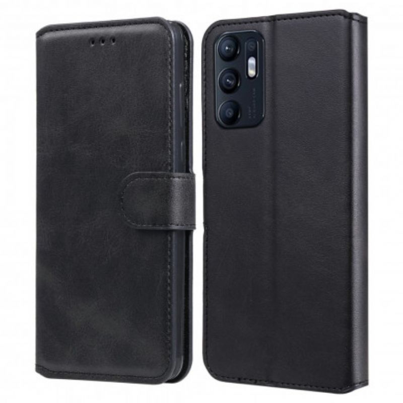 Flip Cover Oppo Reno 6 5G Ensfarvet