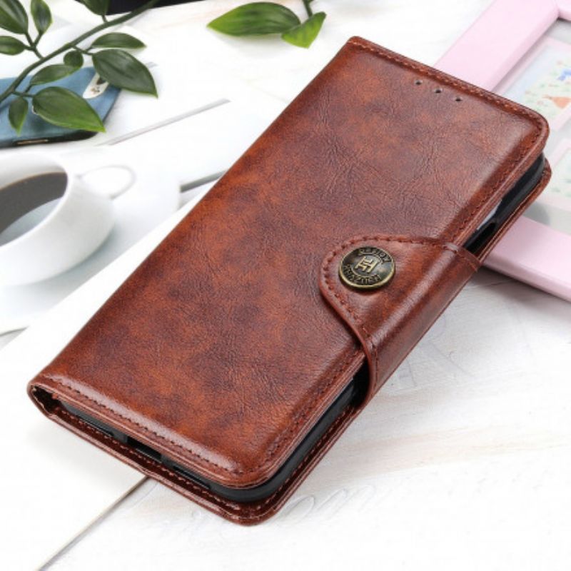 Flip Cover Oppo Reno 6 5G Faux Læder Knap Vintage