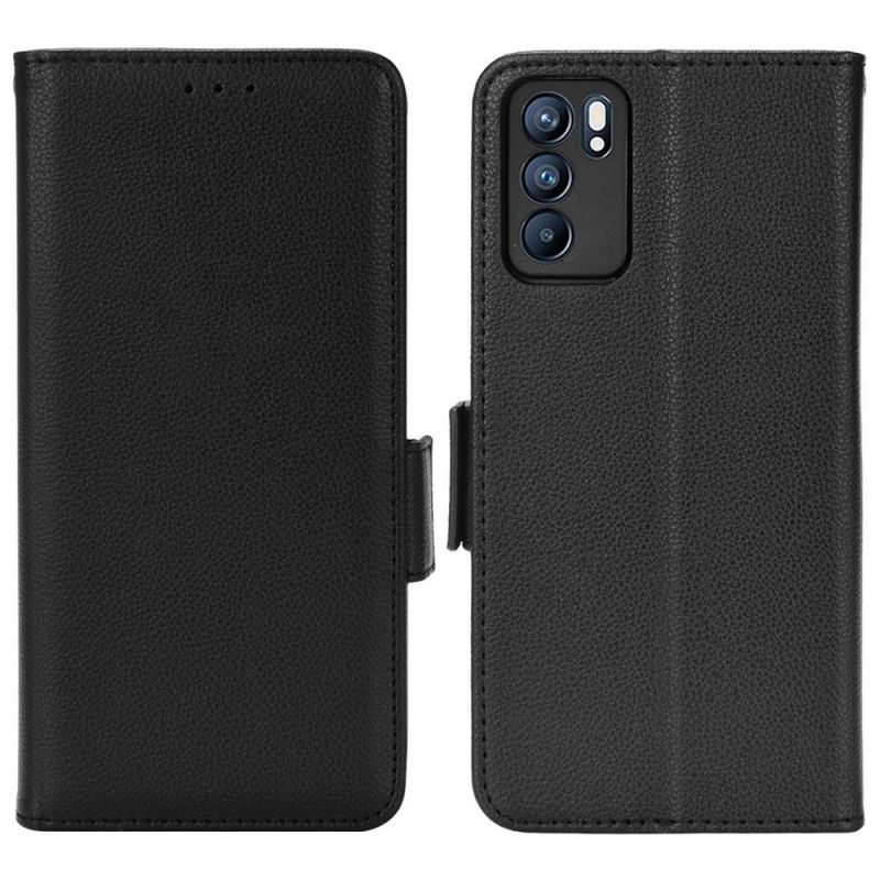 Flip Cover Oppo Reno 6 5G Læder Cover Dobbelt Nye Farver Flap