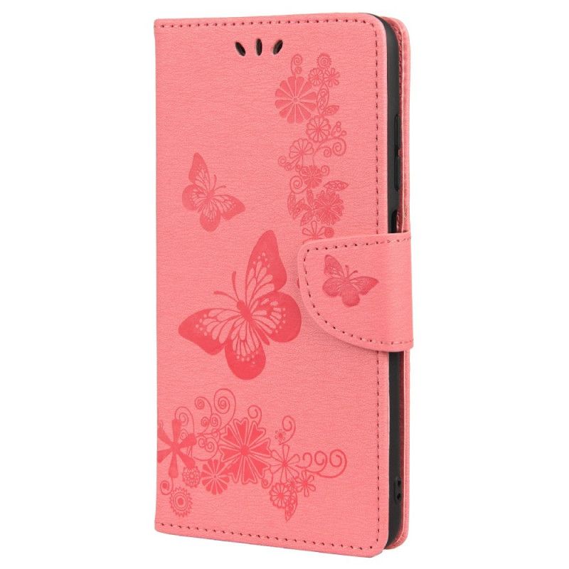 Flip Cover Oppo Reno 6 5G Med Snor Splendid Strap Sommerfugle