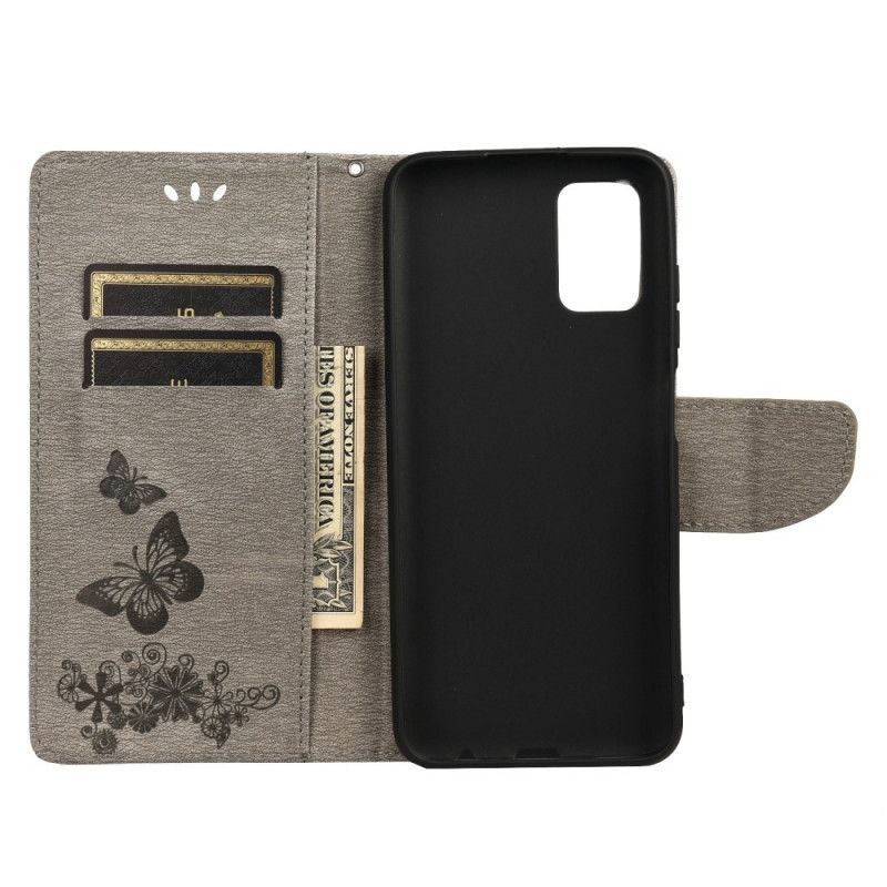 Flip Cover Oppo Reno 6 5G Med Snor Splendid Strap Sommerfugle