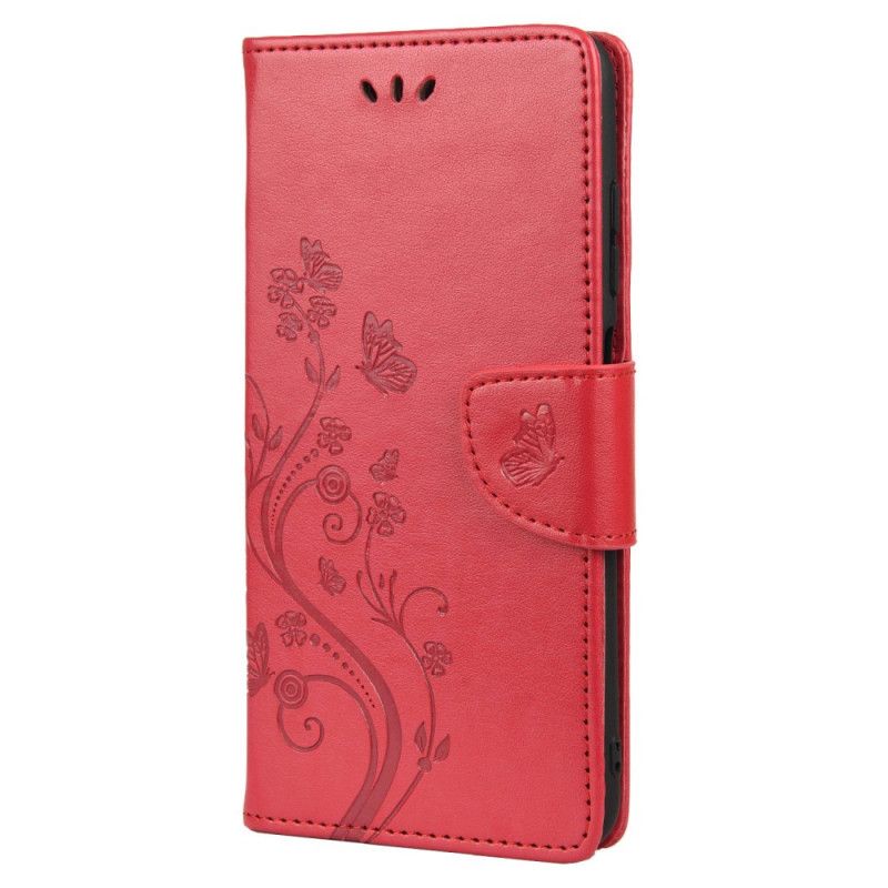 Flip Cover Oppo Reno 6 5G Sommerfugle Og Blomster