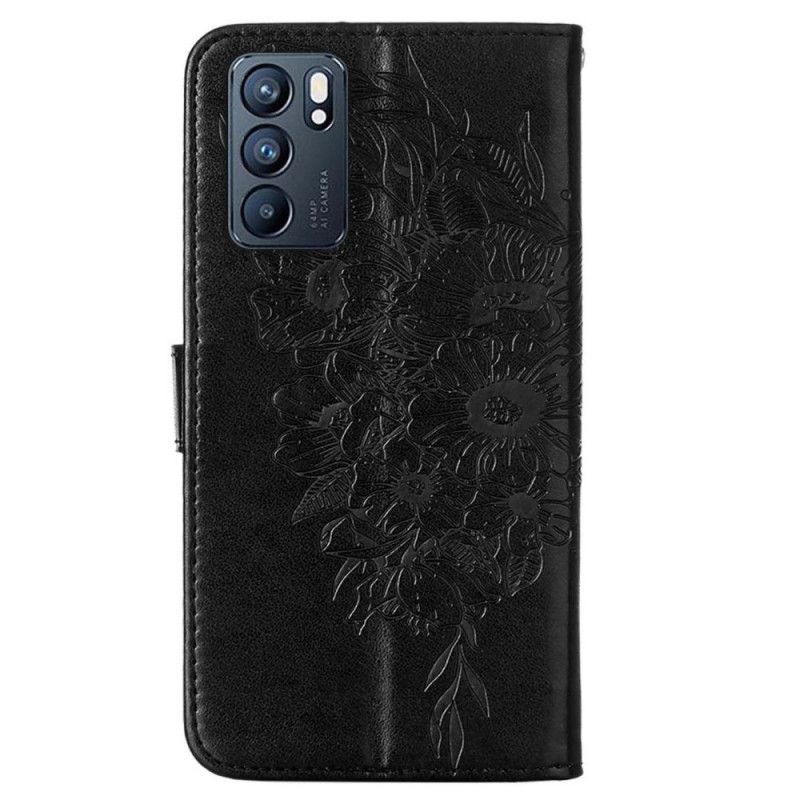 Flip Cover Oppo Reno 6 5G Sommerfugledesign