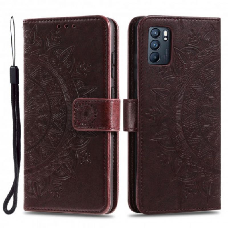 Flip Cover Oppo Reno 6 5G Søn Mandala