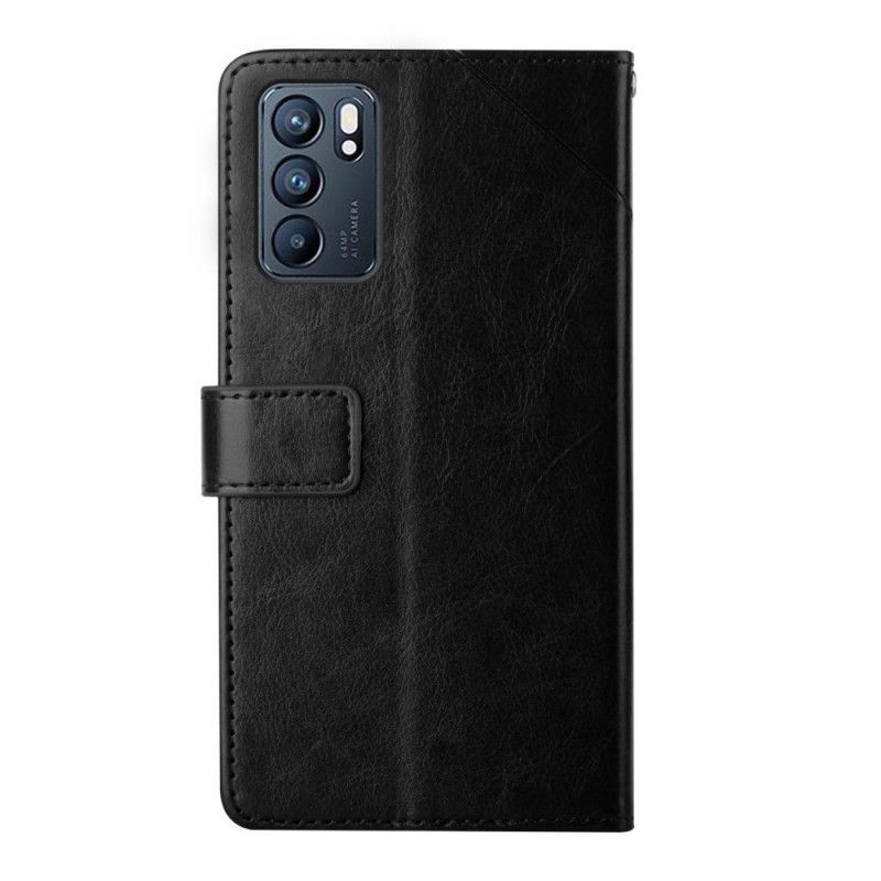 Flip Cover Oppo Reno 6 5G Y Design Geo Læder Style