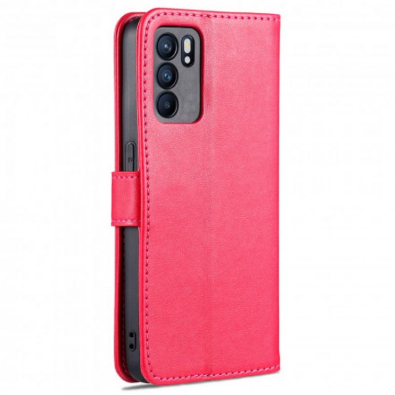 Læder Cover Oppo Reno 6 5G Azns Kunstlæder