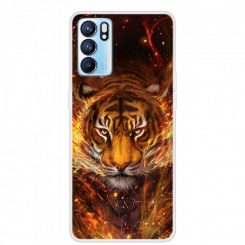 Mobilcover Oppo Reno 6 5G Fleksibel Tiger