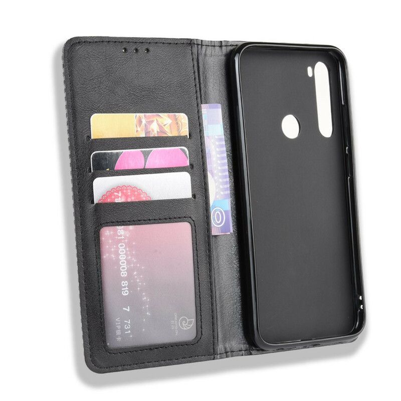 Cover Xiaomi Redmi Note 8T Flip Cover Vintage Stiliseret Lædereffekt