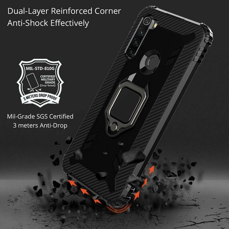 Cover Xiaomi Redmi Note 8T Ring Og Kulfiber