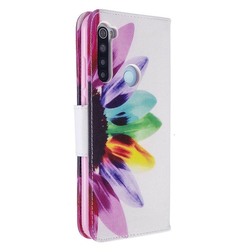 Flip Cover Xiaomi Redmi Note 8T Akvarelblomst