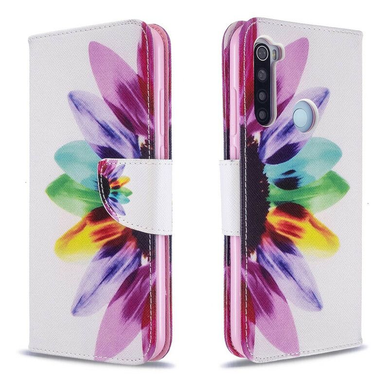 Flip Cover Xiaomi Redmi Note 8T Akvarelblomst