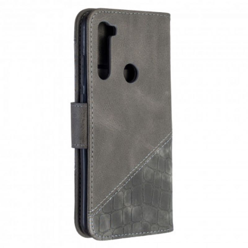 Flip Cover Xiaomi Redmi Note 8T Klassisk Krokodilleskindseffekt