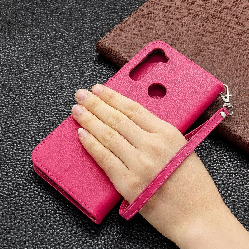 Flip Cover Xiaomi Redmi Note 8T Læder Cover Litchi Flap Skrå