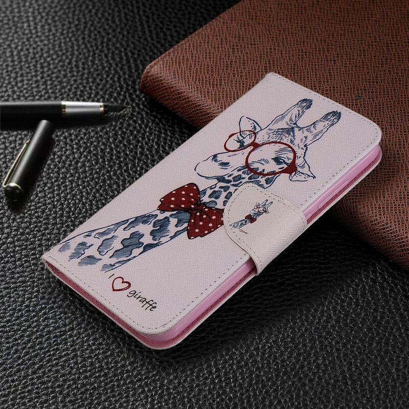 Flip Cover Xiaomi Redmi Note 8T Nørdet Giraf