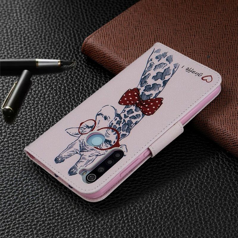 Flip Cover Xiaomi Redmi Note 8T Nørdet Giraf