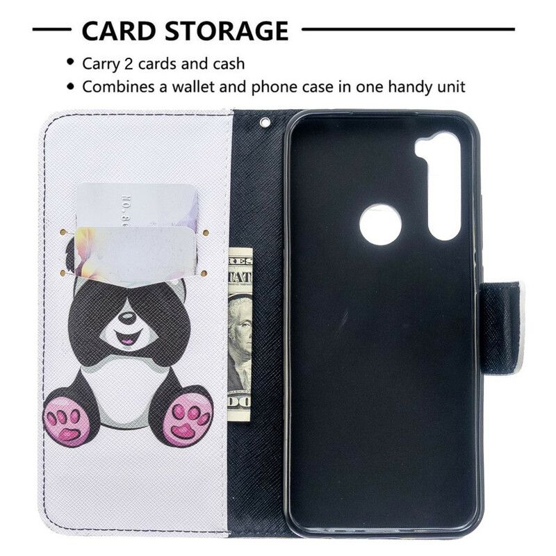 Flip Cover Xiaomi Redmi Note 8T Panda Sjov