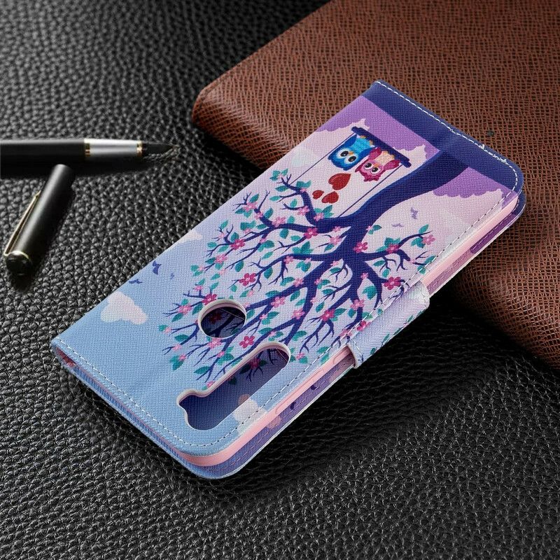 Flip Cover Xiaomi Redmi Note 8T Ugler På Gyngen