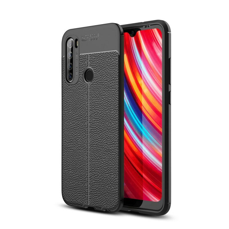 Mobilcover Xiaomi Redmi Note 8T Dobbelt Linje Litchi Læder Effekt