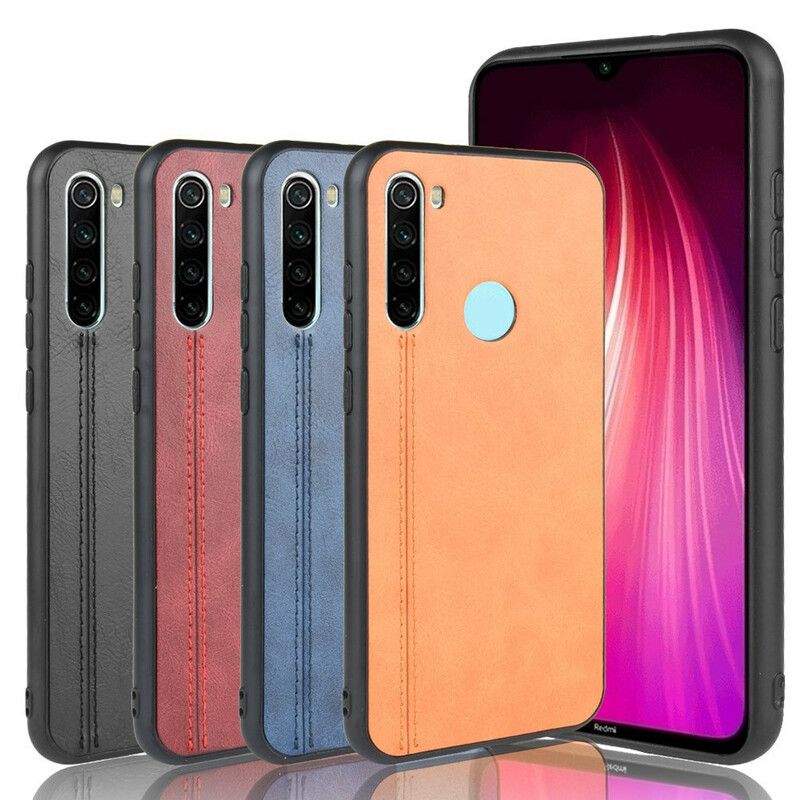 Mobilcover Xiaomi Redmi Note 8T Søm Lædereffekt