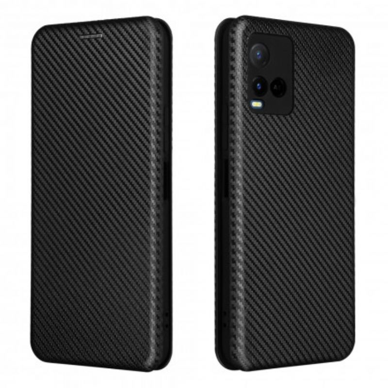 Cover Vivo Y33s / Y21 / Y21s Flip Cover Farvet Carbon Silikone