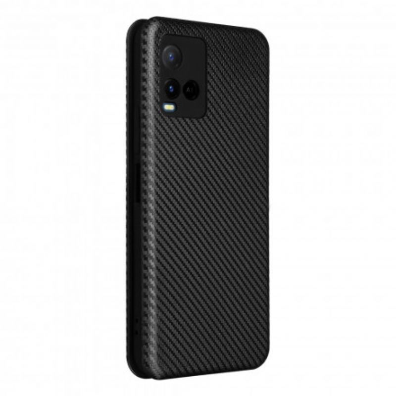 Cover Vivo Y33s / Y21 / Y21s Flip Cover Farvet Carbon Silikone