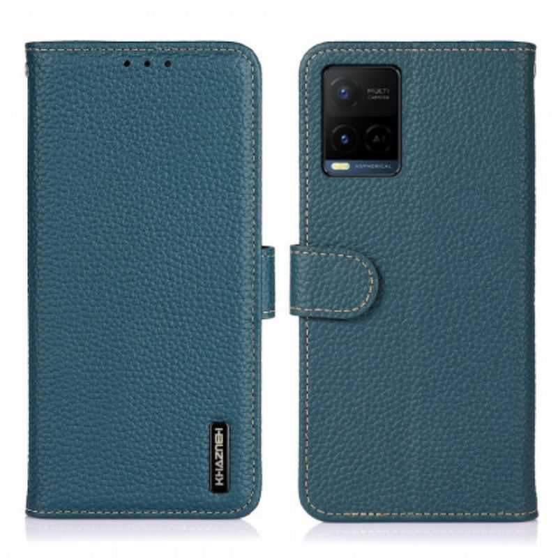 Flip Cover Vivo Y33s / Y21 / Y21s Litchi Khazneh Læder