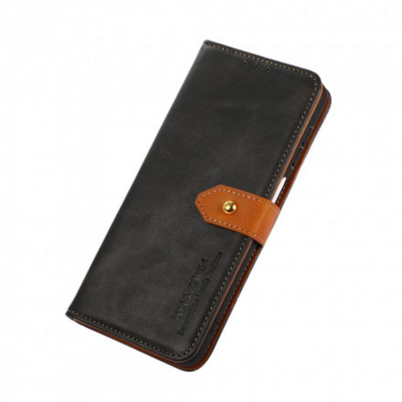 Flip Cover Vivo Y33s / Y21 / Y21s Tofarvet Gyldent Lås Khazneh