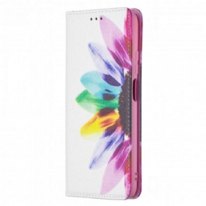 Cover Poco M3 Flip Cover Akvarelblomst