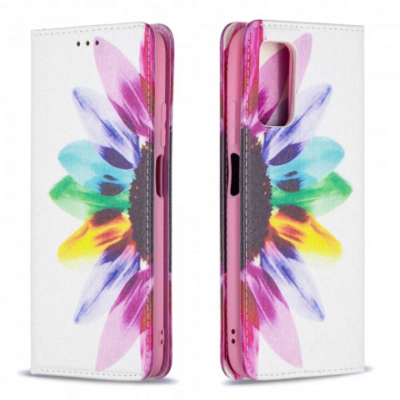 Cover Poco M3 Flip Cover Akvarelblomst