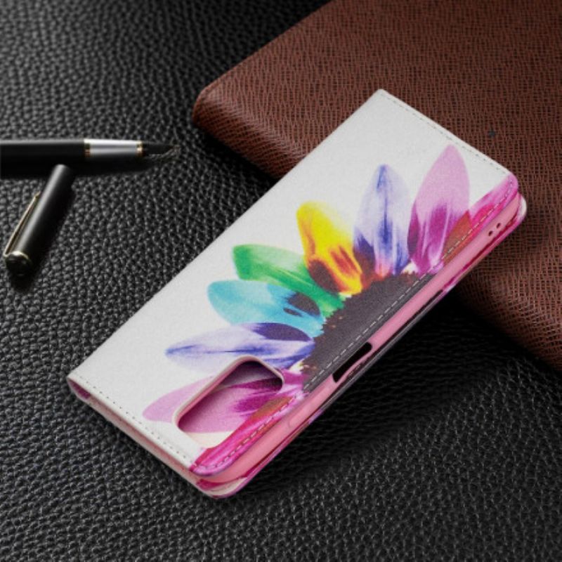 Cover Poco M3 Flip Cover Akvarelblomst