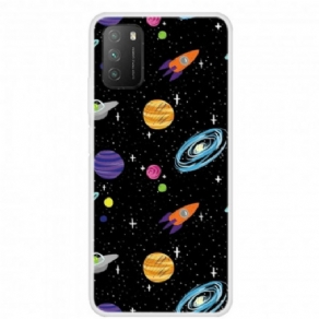 Mobilcover Poco M3 Planet Galaxy