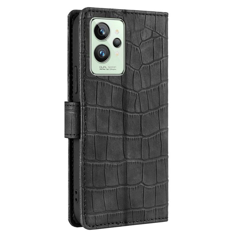 Flip Cover Realme GT2 Pro Krokodillehudeffekt