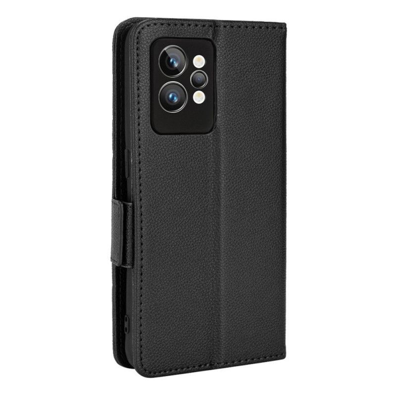 Flip Cover Realme GT2 Pro Traditionel Litchi-læderstil