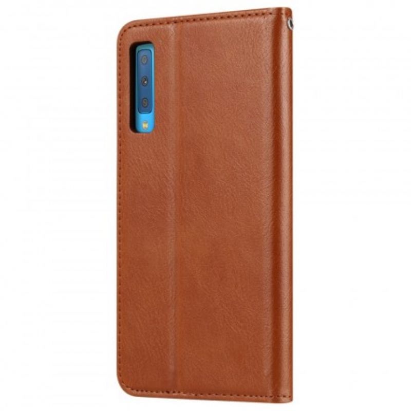 Cover Samsung Galaxy A50 Flip Cover Faux Læder Kortholder