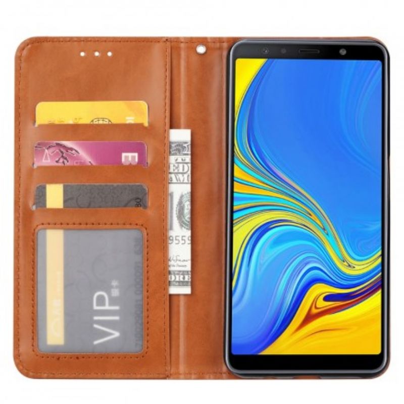 Cover Samsung Galaxy A50 Flip Cover Faux Læder Kortholder