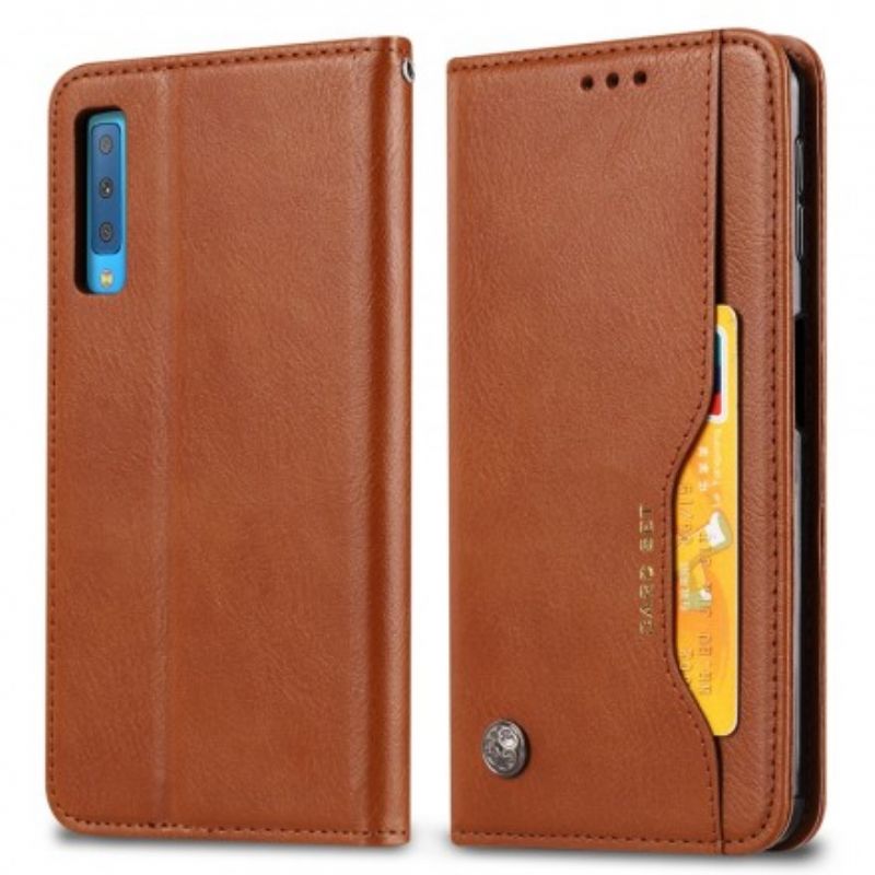 Cover Samsung Galaxy A50 Flip Cover Faux Læder Kortholder