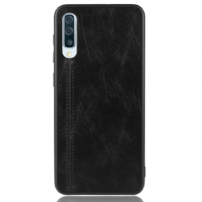 Cover Samsung Galaxy A50 Søm Lædereffekt