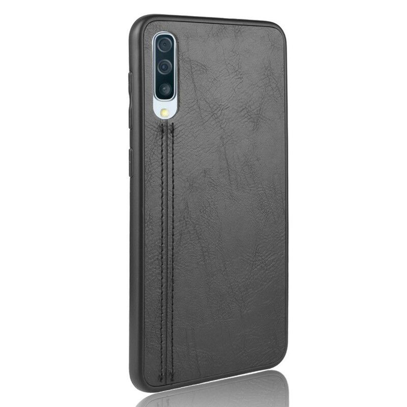 Cover Samsung Galaxy A50 Søm Lædereffekt