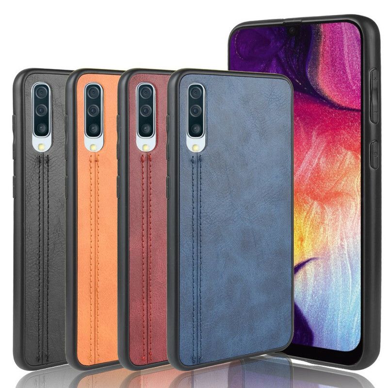 Cover Samsung Galaxy A50 Søm Lædereffekt