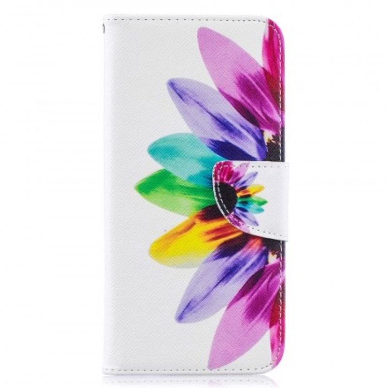 Flip Cover Samsung Galaxy A50 Akvarelblomst