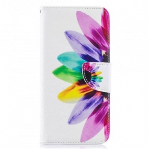 Flip Cover Samsung Galaxy A50 Akvarelblomst