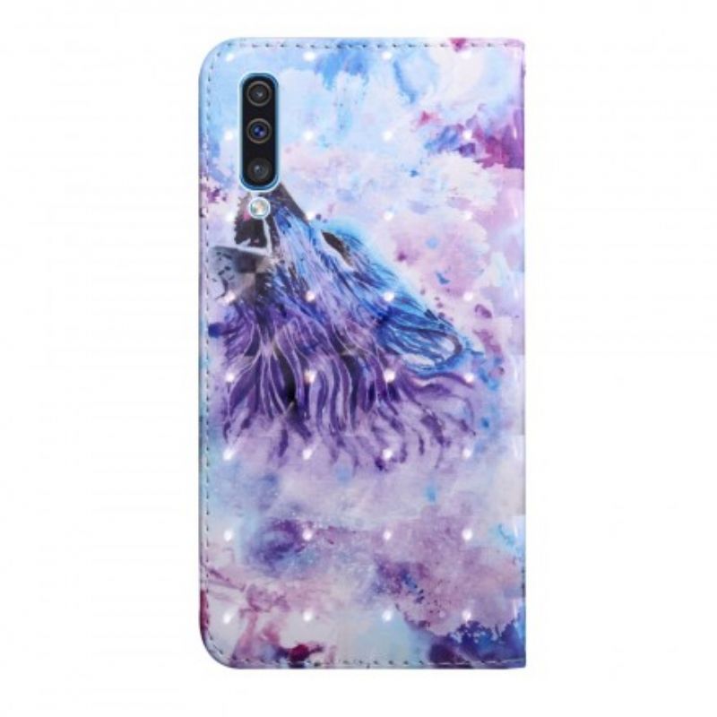 Flip Cover Samsung Galaxy A50 Akvarelulv