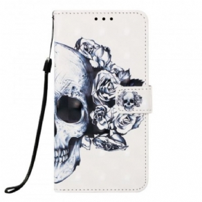 Flip Cover Samsung Galaxy A50 Blomsterskalle