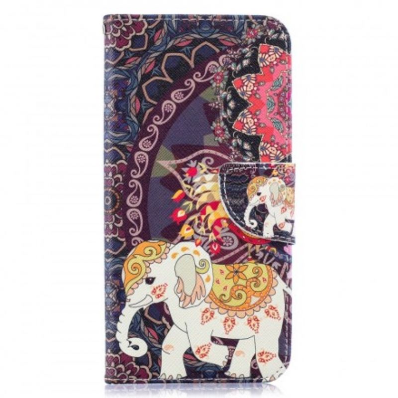 Flip Cover Samsung Galaxy A50 Etnisk Elefantmandala